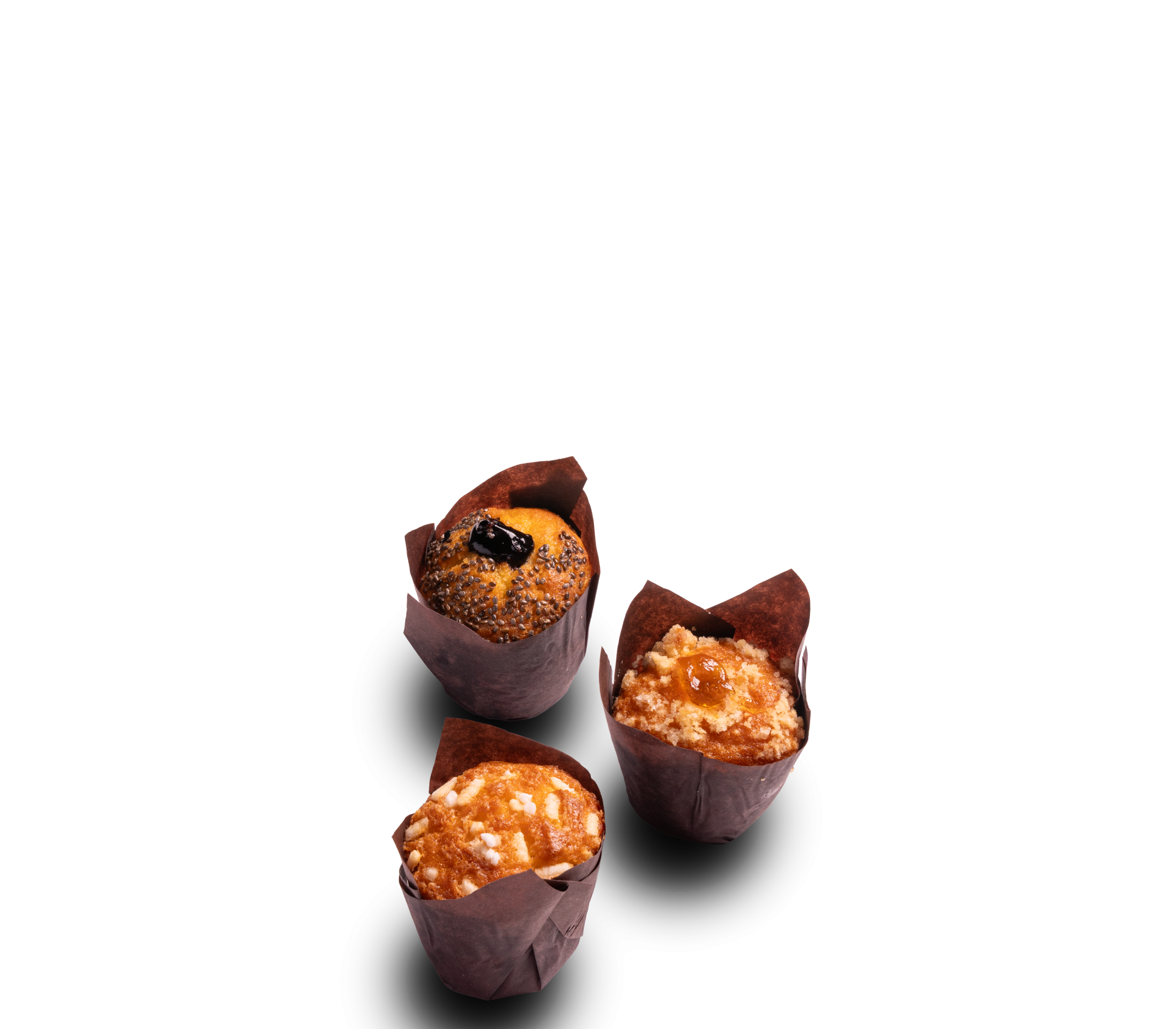 Mini muffin classico, mirtillo e albicocca