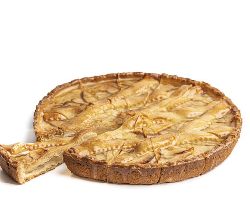 Torta di mele pretagliata